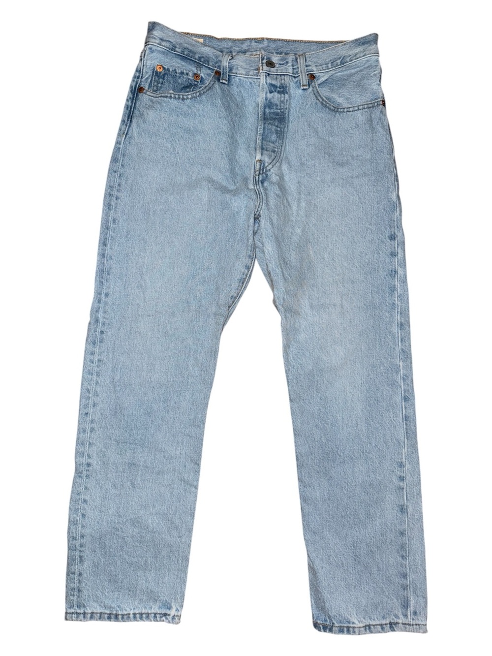 Levi’s 501 Original Light Wash Straight Leg Jeans 29x26 100% Cotton Button Fly